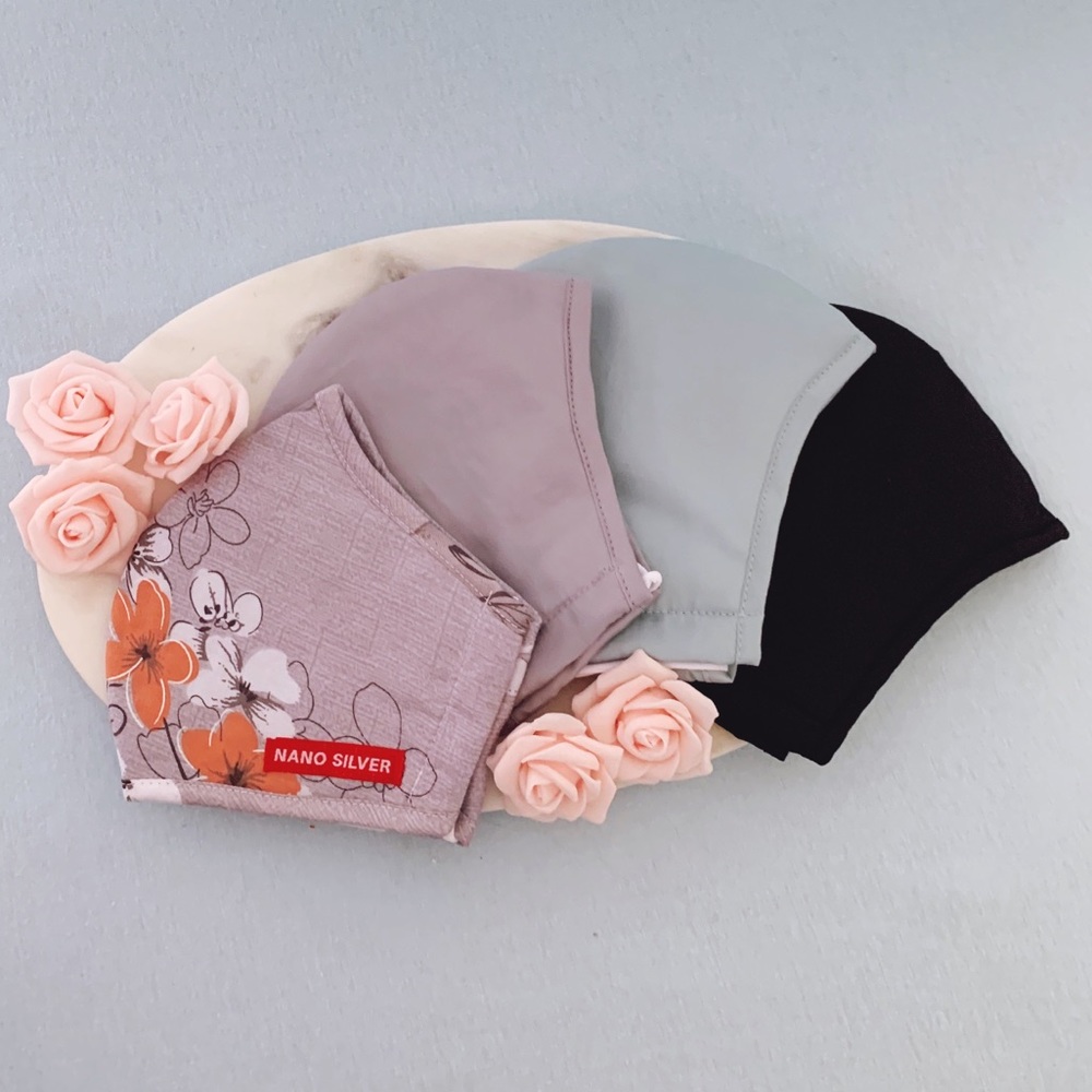 10 face masks three layers - reusable - washable